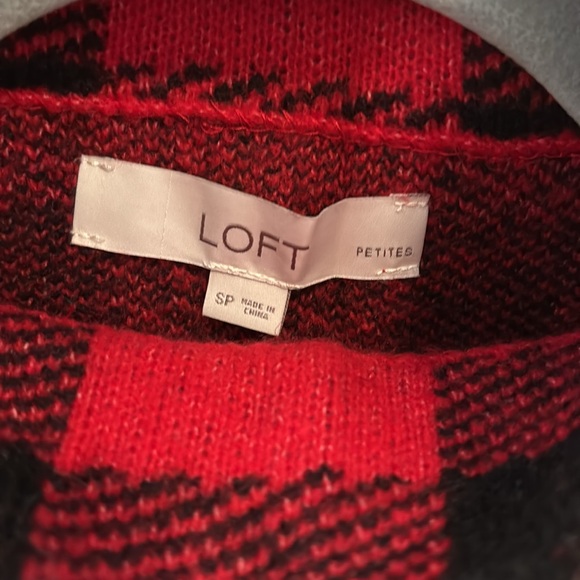 Buffalo Plaid Mock Neck Tunic Sweater like new condition - Picture 5 of 6
